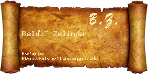Baló Zelinda névjegykártya